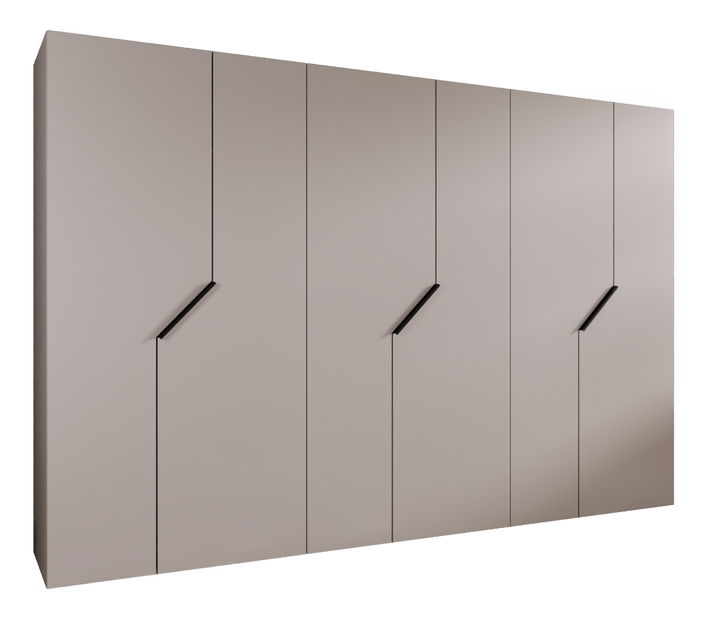 Šatníková skriňa Alaris 1 300 (kašmír + čierna)