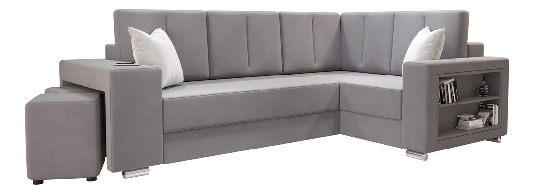 Sarok ülőgarnitúra Lush (világosszürke) (J)