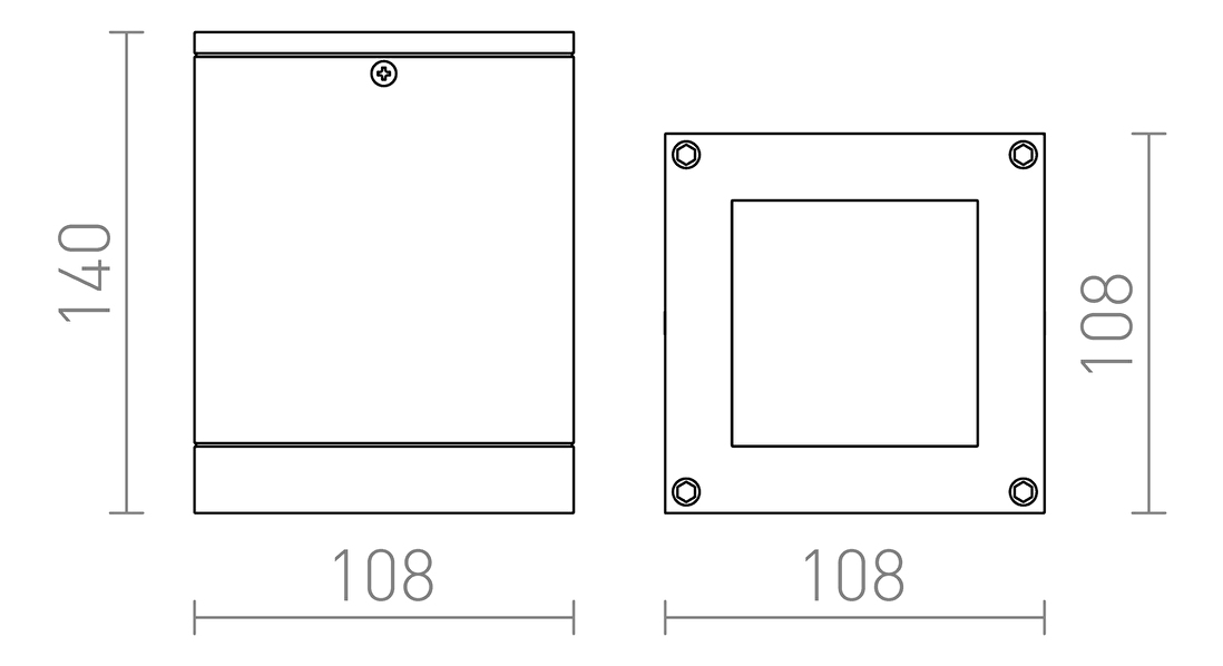 Vonkajšie osvetlenie Quadra m 230V E27 75W IP54 