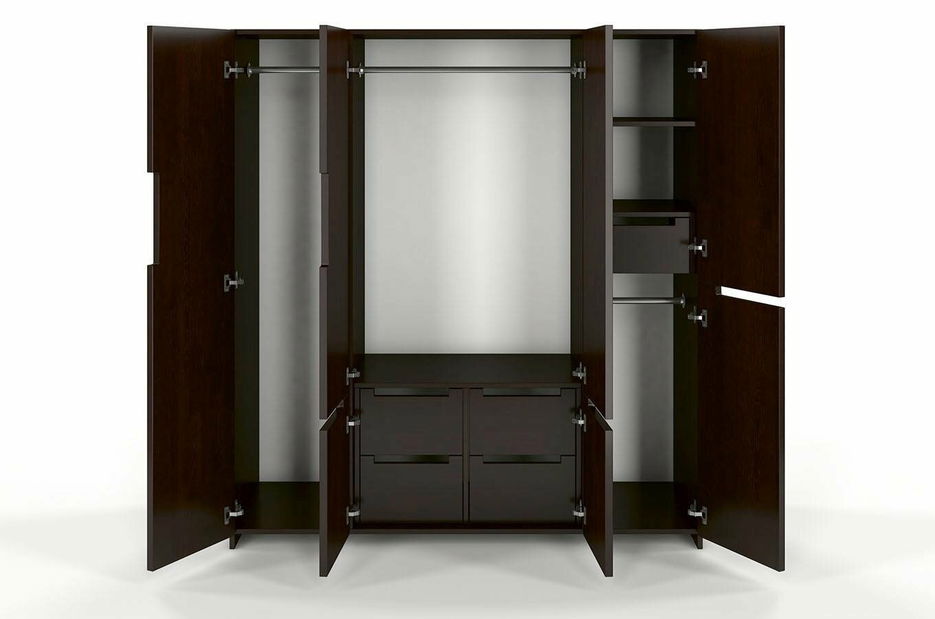 Šatníková skriňa Larsos 4D5S (borovica)