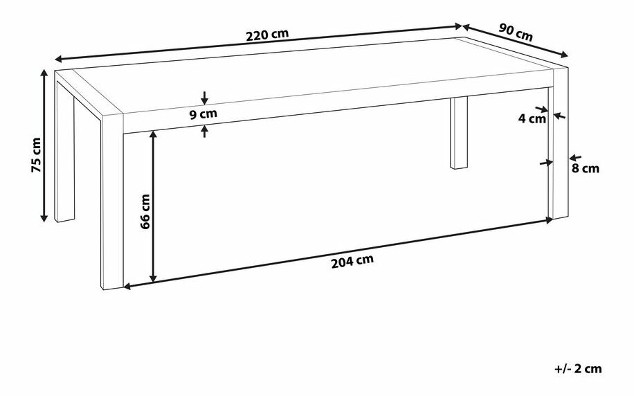 Masă de sufragerie Za (alb)