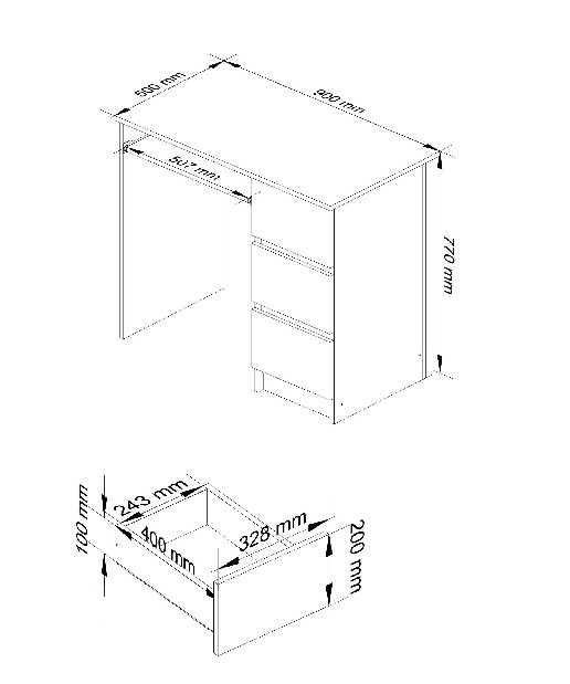 PC asztal Benicio (wenge) (J)