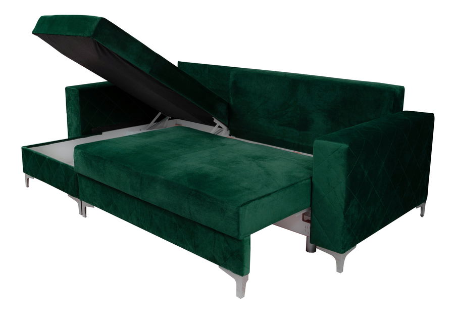 Rohová sedačka Misrin (zelená) (L)