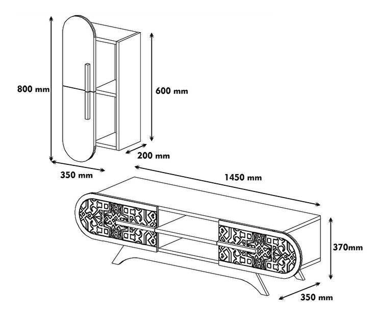 Mobilier living Dolphie (Nuc + Alb)