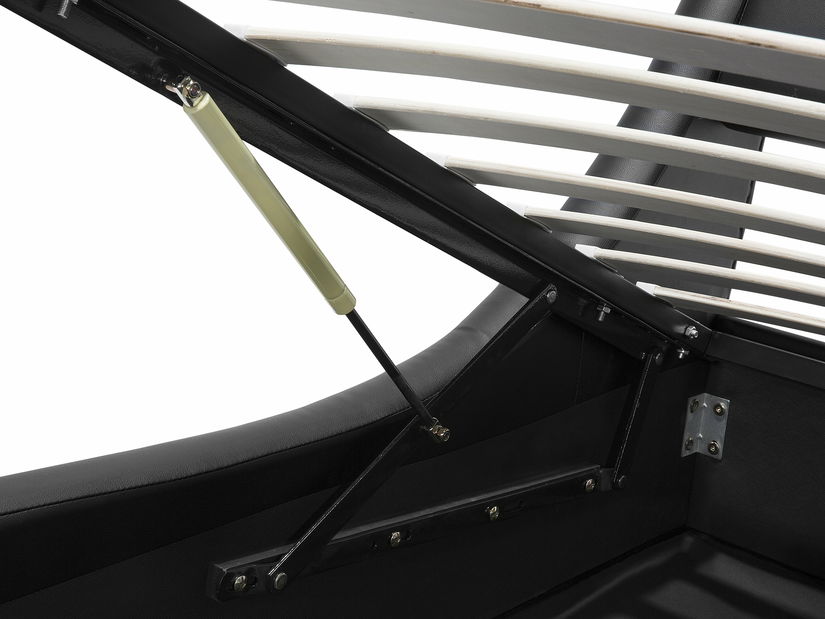 Manželská posteľ 160 cm AVENUE (s roštom a úl. priestorom) (čierna)