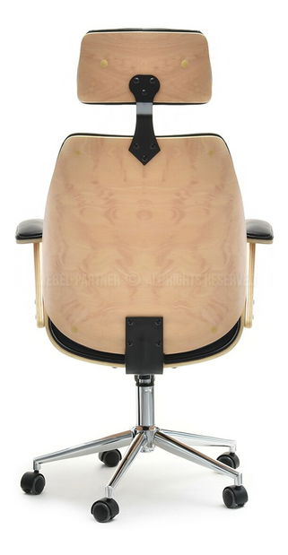 Fotelja Franc (crna bukva + krom)