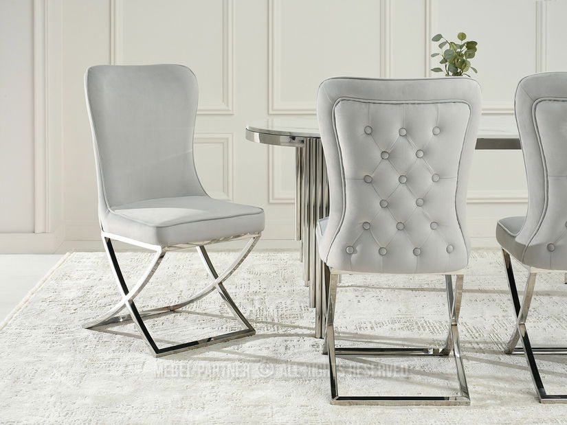 Stolička Noah (sivá + chrómová)