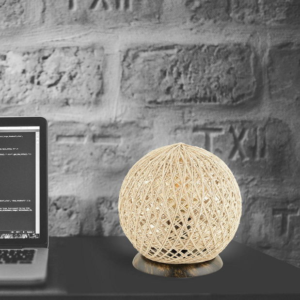 Asztali lámpa Sferalesso 1 (ecru + barna)