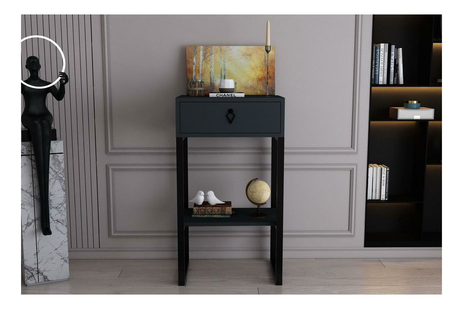 Éjjeliszekrény Vakara (antracit)