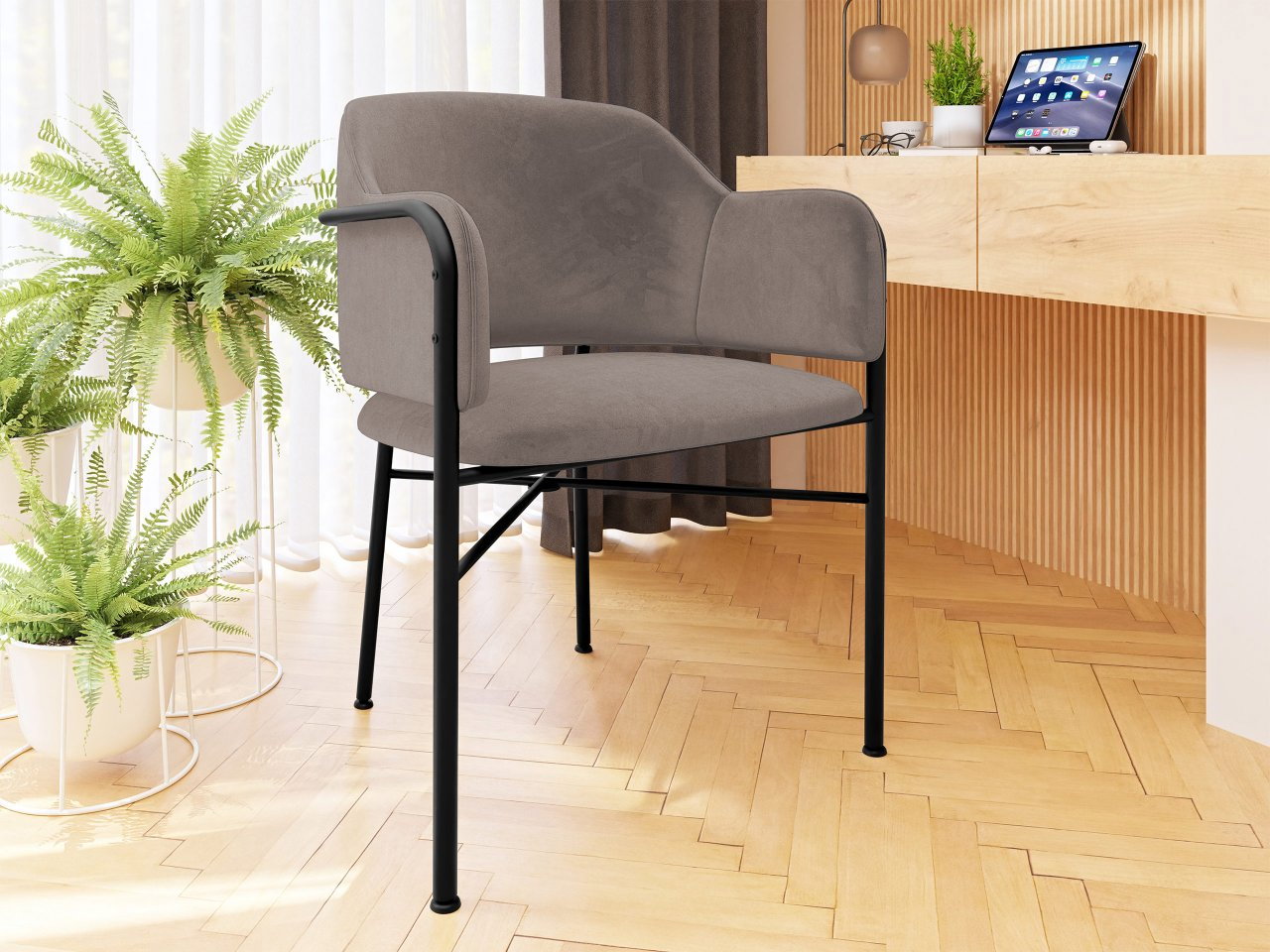 Étkezőszék Uzparona (világosbarna + fekete) 