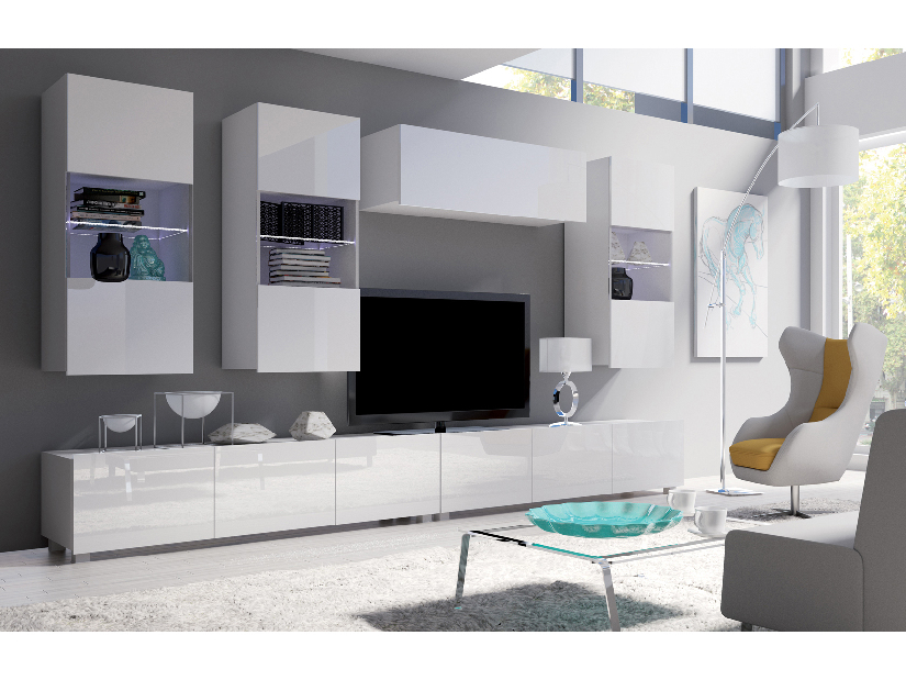 Mobilier living Calabria C5 (Alb) (fără iluminat)