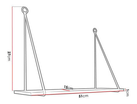 Nástenná polica Freya (čierna + paulovnia) *výpredaj