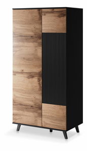 Ruhásszekrény Remali (fekete + wotan tölgy)