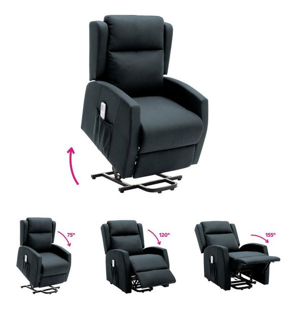 Polohovacie kreslo Talentos (tmavosivá) 