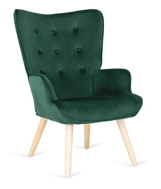 Fotel zsámollyal Lombardi (zöld) 