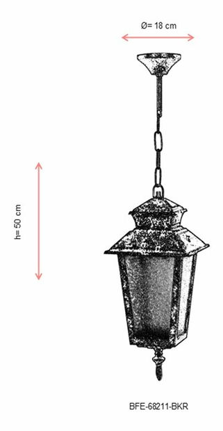 Vanjski luster Deniz (smeđa)