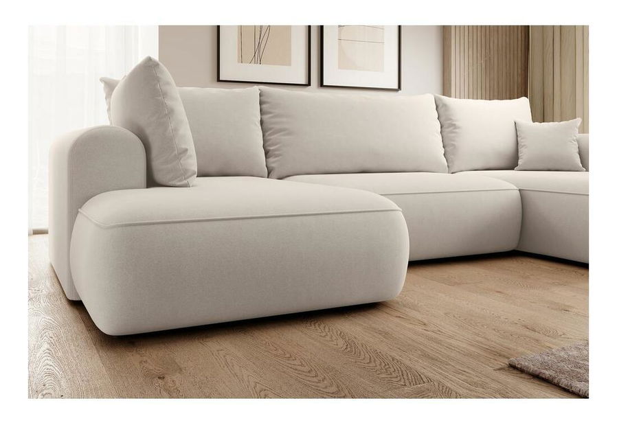 U alakú sarokkanapé Olivo U (B) (bézs + fekete) 