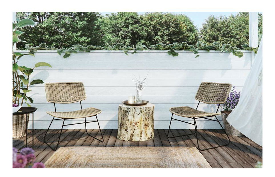 Scaun de grădină Sparkley (stejar natural)