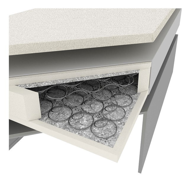 Manželská posteľ Boxspring 160 cm Namakyra komfort (biela + čierna) (s matracom a roštom)