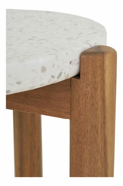 Príručný stolík Taleria 11 (prírodná + biela)