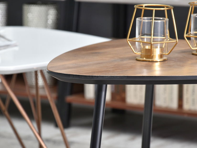 Konferenčný stolík Petal Zest Xl (biela + čierna)