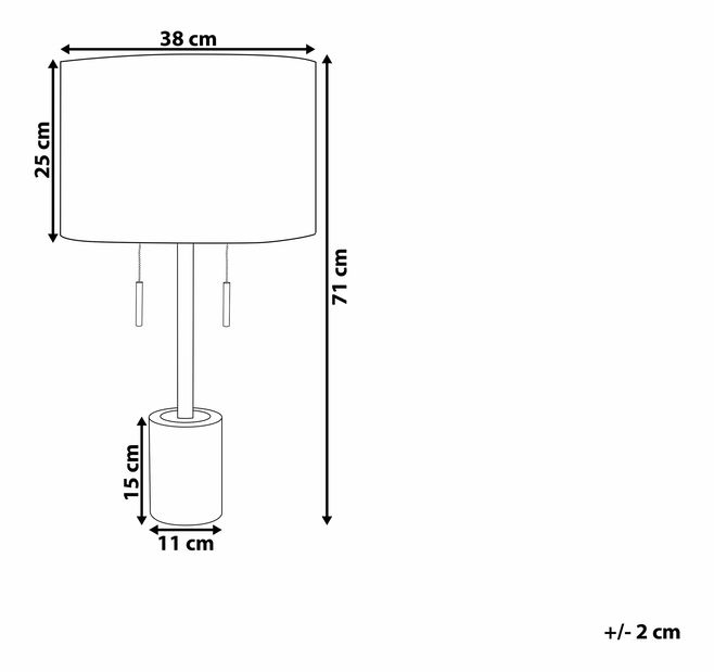 Stolná lampa Anda (tmavosivá)