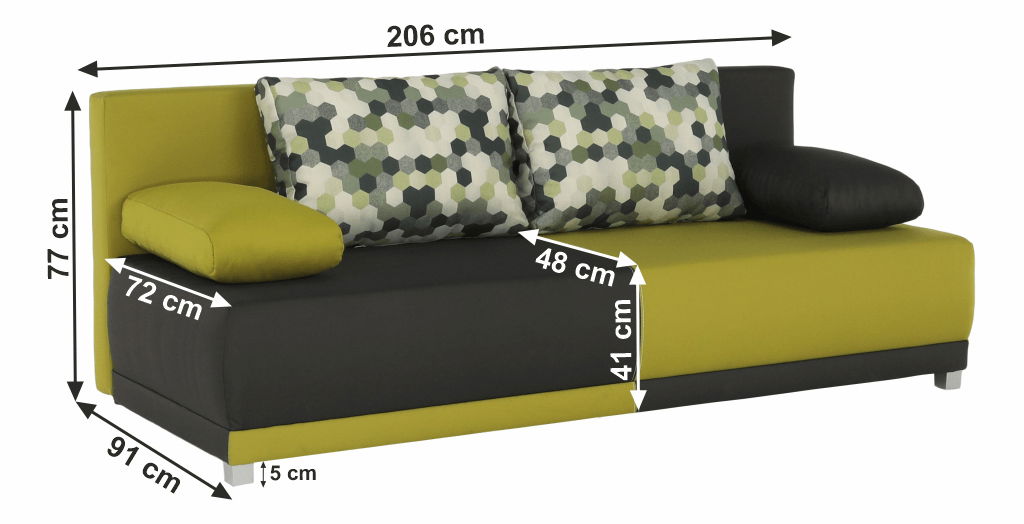 Pohovka trojsedačka Sileby zelená