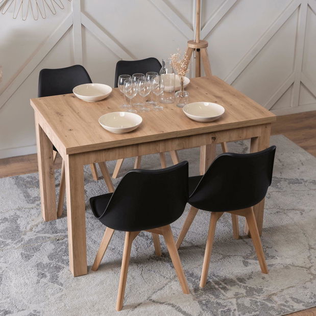 Blagovaonski stol na razvlačenje Seguiremos (hrast artisan) (za 4 do 6 osoba)