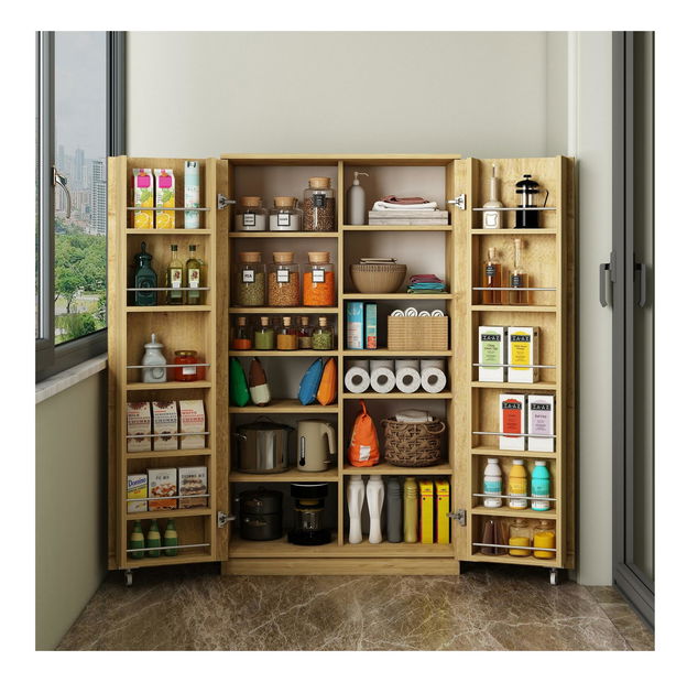 Potravinová kuchynská skrinka Passek (dub)