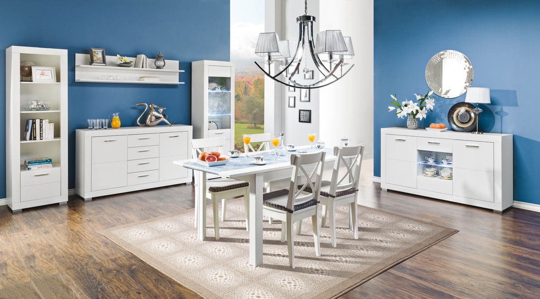 Jedálenský stôl White WH 11 (pre 4 až 8 osôb)