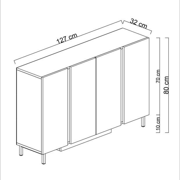 Dulap Parizia 3 (travertin)