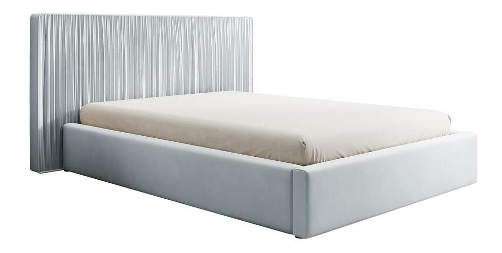 Bračni krevet 180 cm Thala 180 (s podnicom) (s prostorom za odlaganje) (svijetlosiva + crna)