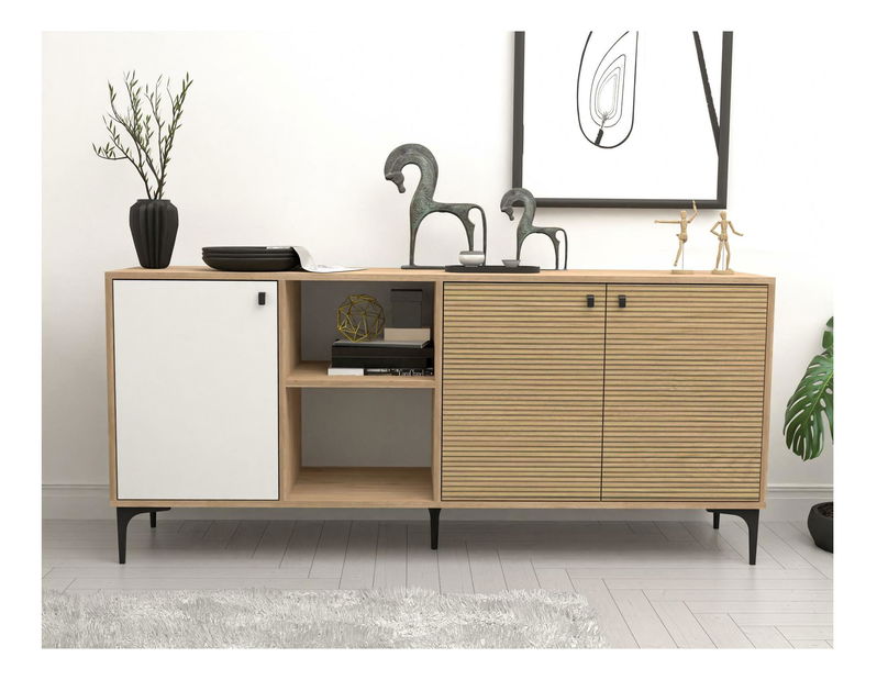 Skrinka Totime 2 (dub + biela) 