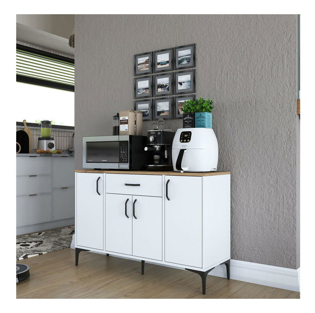 Komoda Jenaretta 136A (bijela + orah)