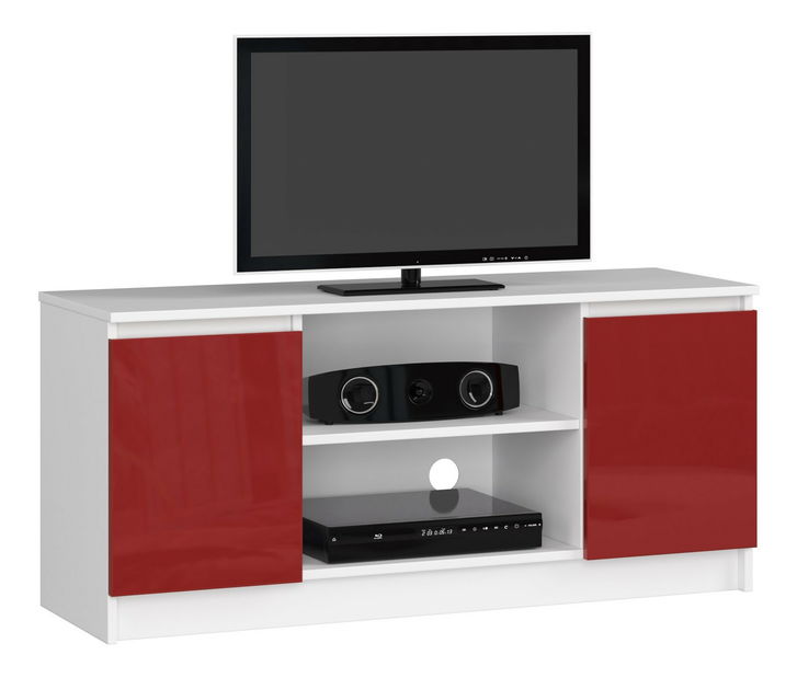 TV stolík Darian (červený vysoký lesk )