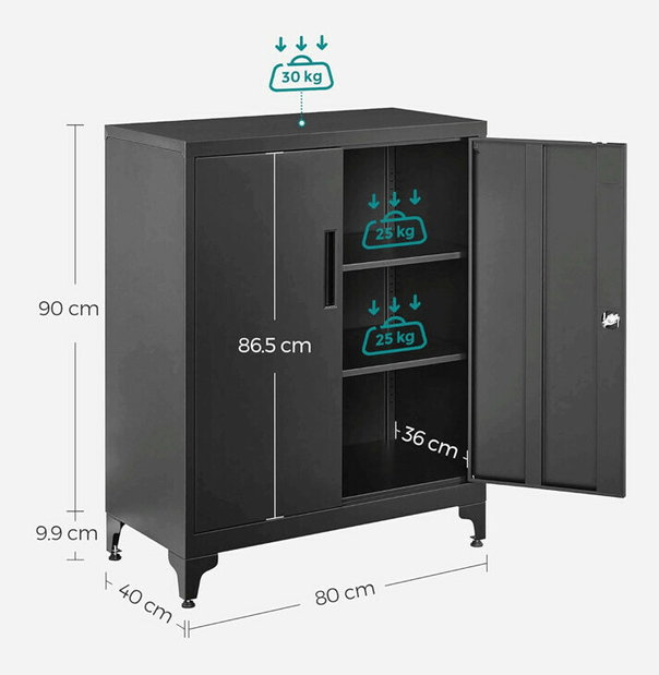 Skrinka Ausie (čierna)