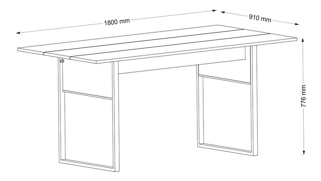 Jedálenský stôl (pre 8 a viac osôb) Lofty (Orech)