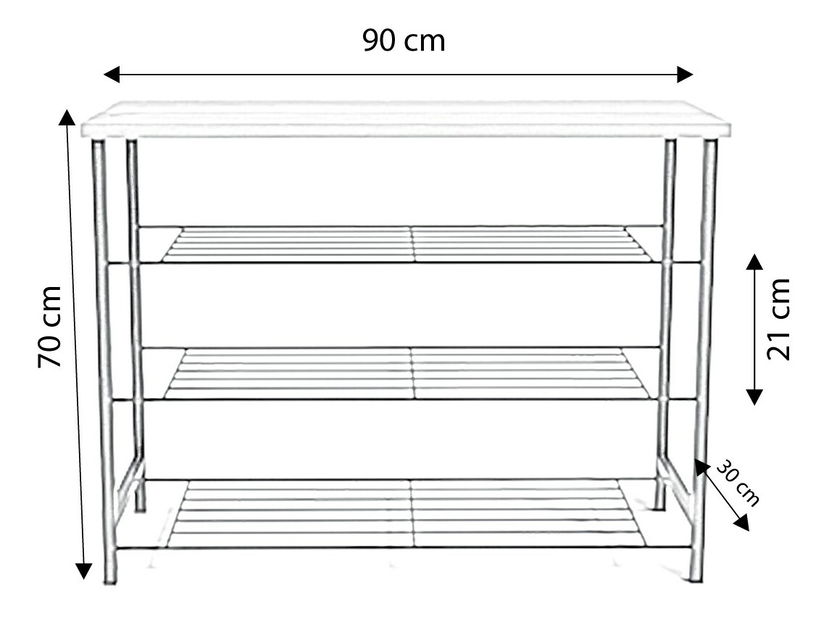 Cipősszekrény Henrich (tölgy + fekete)