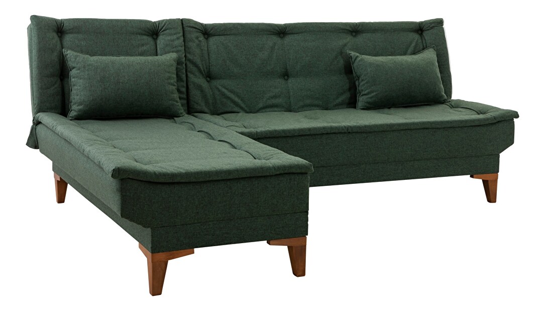 Kutna sofa na razvlačenje Syrma (zelena) (L)