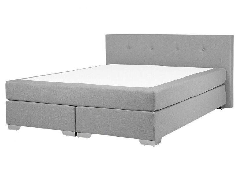 Franciaágy Boxspring 160 cm CONSOLE (ágyráccsal és matraccal) (szürke)