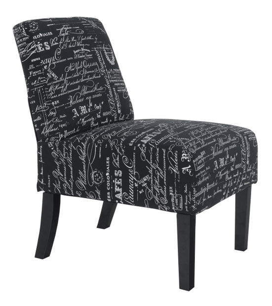 Fotel Herola (fekete-fehér minta) 