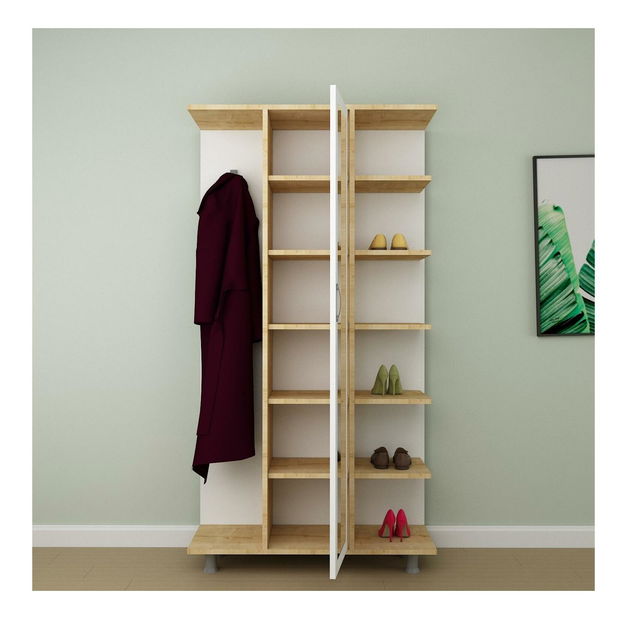 Predsieňová stena Etela (dub + biela)