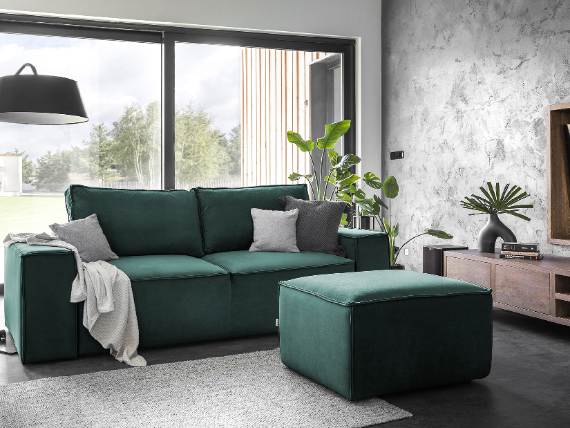 Sofa Shala 38 (svijetlo tirkizna) (s tabureom)