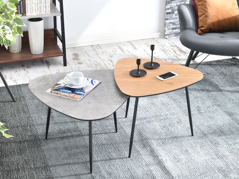 Konferenčný stolík Rossi Zest Xl (dub + čierna)