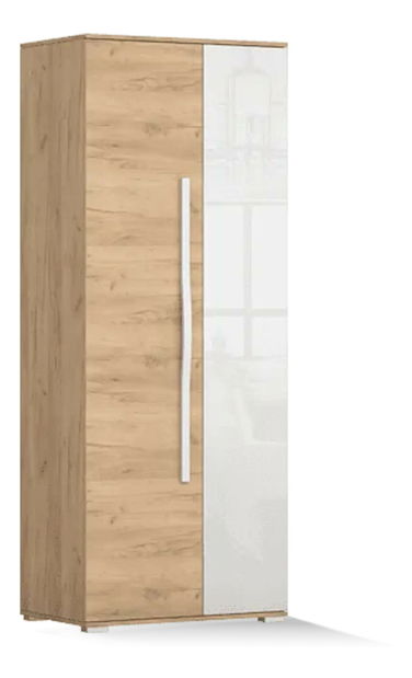 Ormar za garderobu Lavender (hrast kraft zlatni + bijeli sjaj)