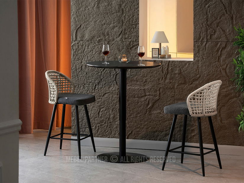 Scaun bar Moan (grafit + negru)