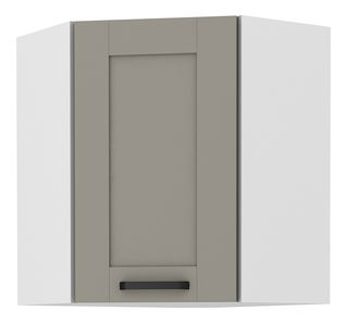 Gornji kutni kuhinjski ormarić Lucid 58 x 58 GN 72 1F (claygrey + bijela)