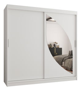 Dulap de haine 200 cm Milain (alb)