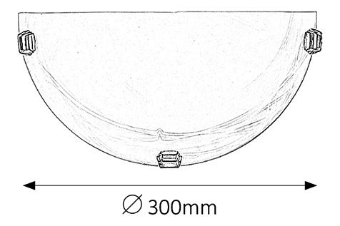 Iluminat de perete Alabastro 3002 (sticlă pietroasă + mânere crom)