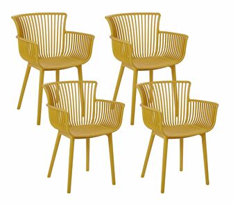 Set blagovaonskih stolica (4 kom.) Pexeso (žuta)